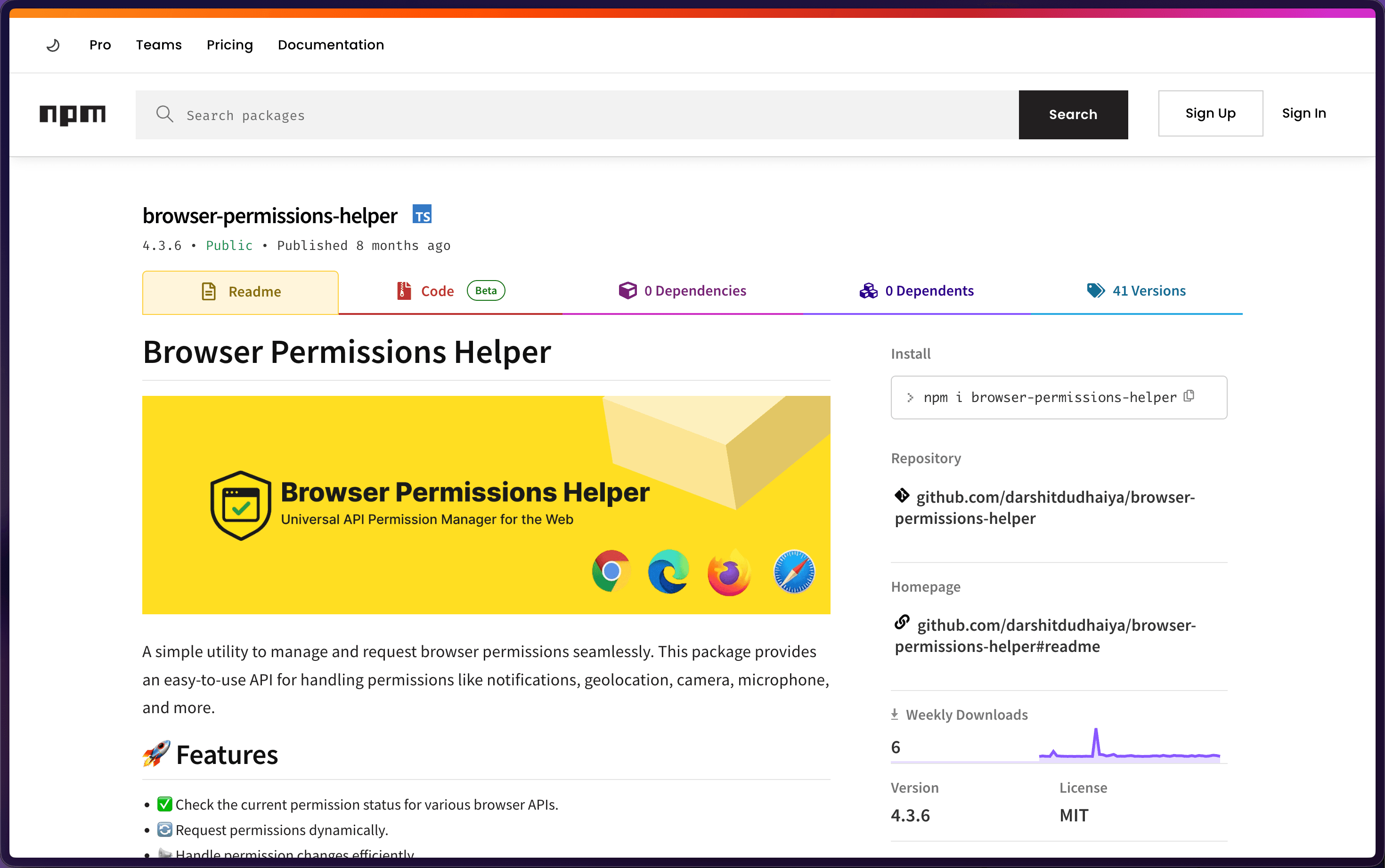 browser-permissions-helper website preview